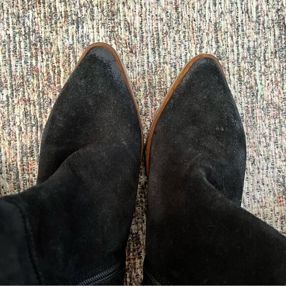 Free People Banks Suede‎ Over The Knee Boots in Black, Size 6.5 (EU 37) NWOB - Picture 10 of 12